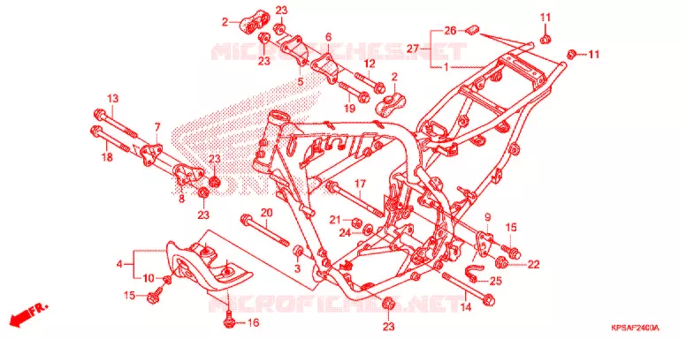 CADRE Honda MOTO 230 CRF 2016  CRF230FG