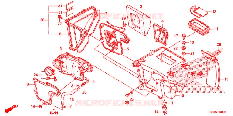 FILTRE A AIR Honda MOTO 230 CRF 2016  CRF230FG