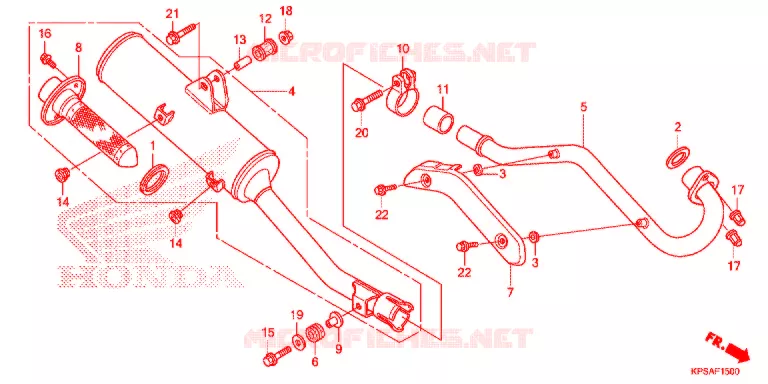 SILENCIEUX D'ECHAPPEMENT Honda MOTO 230 CRF 2016  CRF230FG
