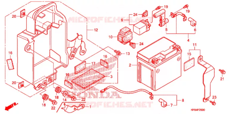 BATTERIE Honda MOTO 230 CRF 2008  CRF230L8