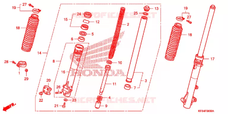 FOURCHE Honda MOTO 230 CRF 2009  CRF230L9