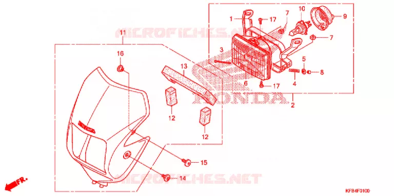 PHARE Honda MOTO 230 CRF 2009  CRF230L9