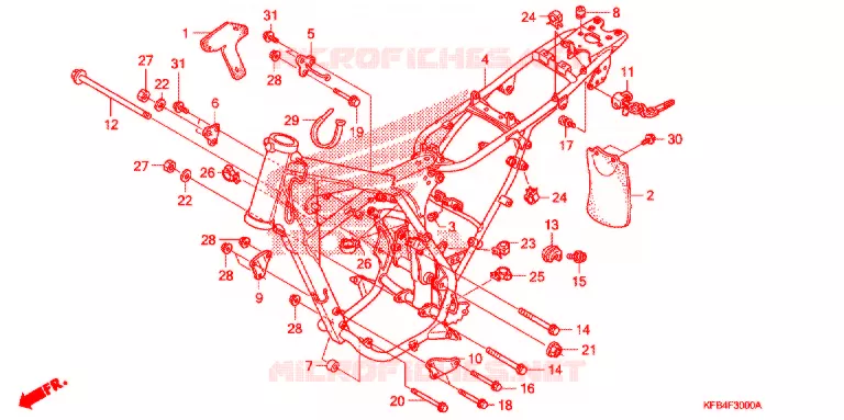 CADRE Honda MOTO 230 CRF 2009  CRF230L9
