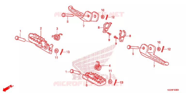 REPOSE PIED Honda MOTO 250 CRF 2013  CRF250LD