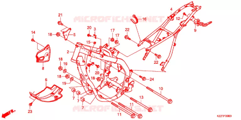 CADRE Honda MOTO 250 CRF 2014  CRF250LD