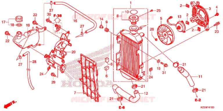 RADIATEUR Honda MOTO 250 CRF 2014  CRF250LE