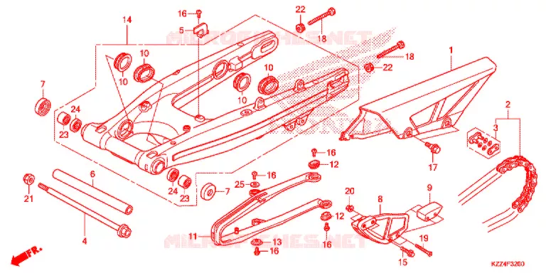 BRAS OSCILLANT Honda MOTO 250 CRF 2014  CRF250LE