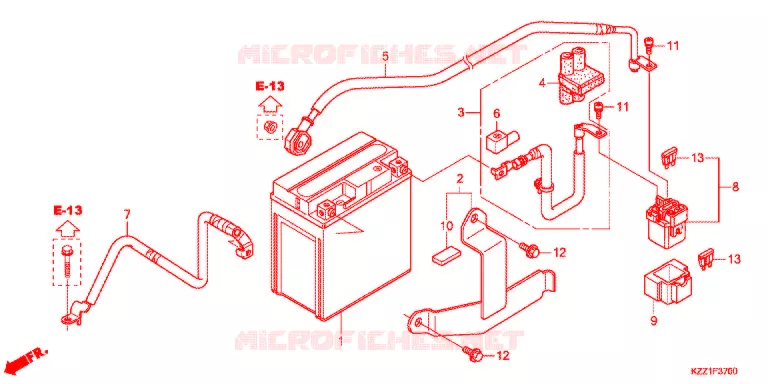 BATTERIE Honda MOTO 250 CRF 2016  CRF250LF