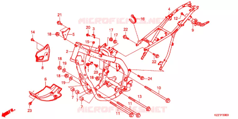 CADRE Honda MOTO 250 CRF 2016  CRF250LF
