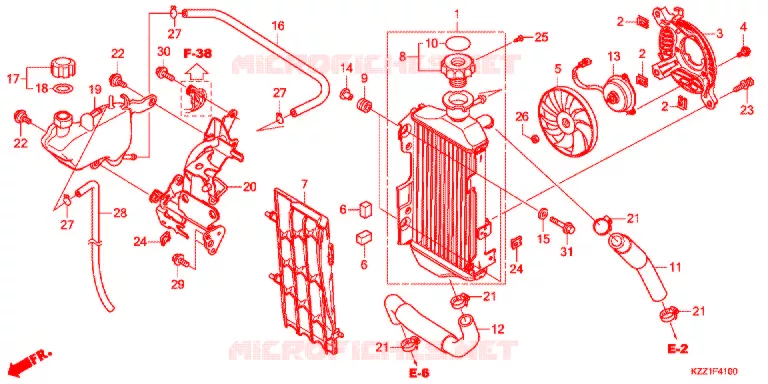 RADIATEUR Honda MOTO 250 CRF 2015  CRF250LF