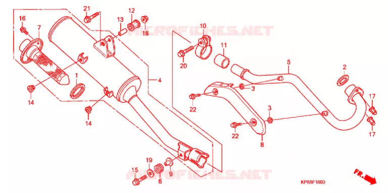 SILENCIEUX D'ECHAPPEMENT Honda MOTO 230 CRF 2011  CRF230FB