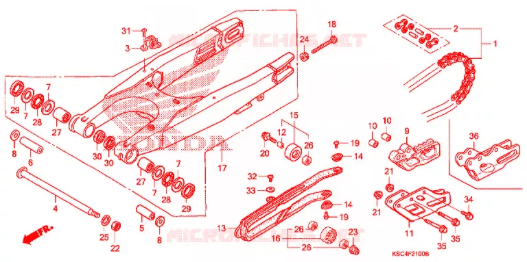 BRAS OSCILLANT Honda MOTO 250 CRF 2005  CRF250X5
