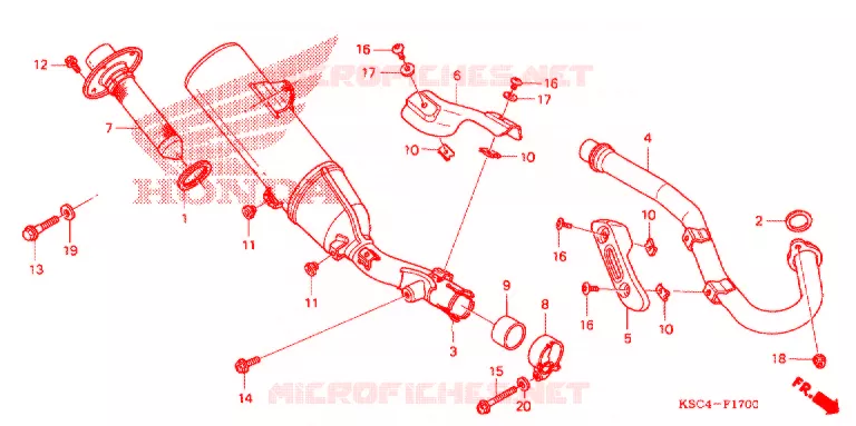 SILENCIEUX D'ECHAPPEMENT Honda MOTO 250 CRF 2008  CRF250X8