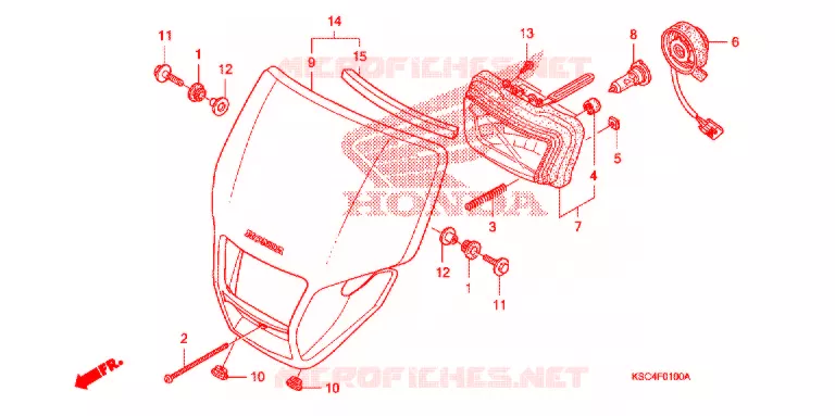PHARE Honda MOTO 250 CRF 2009  CRF250X9