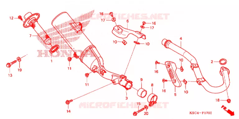 SILENCIEUX D'ECHAPPEMENT Honda MOTO 250 CRF 2011  CRF250XB