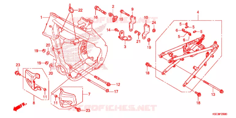 CADRE Honda MOTO 250 CRF 2015  CRF250XF