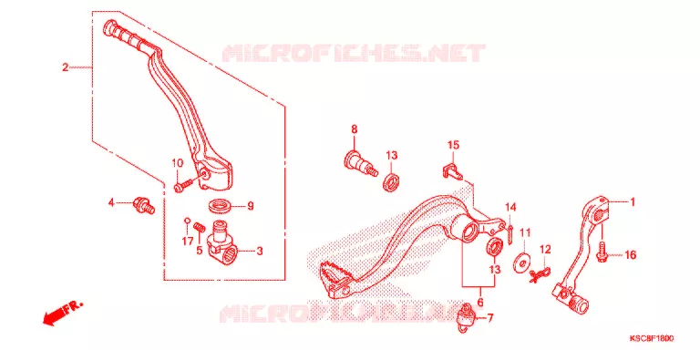 PEDALE - KICK Honda MOTO 250 CRF 2016  CRF250XG