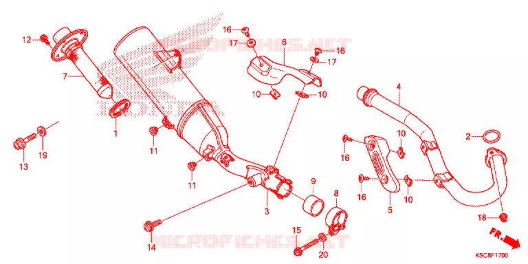 SILENCIEUX D'ECHAPPEMENT Honda MOTO 250 CRF 2016  CRF250XG