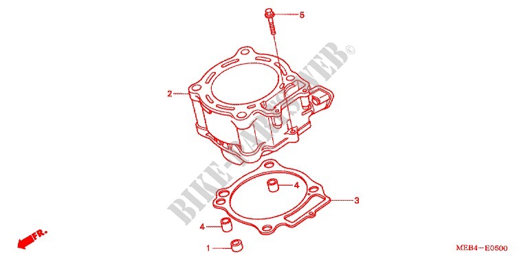 CYLINDRE pour Honda CRF 450 R 2005
