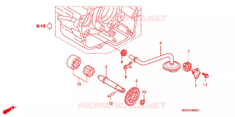 POMPE A HUILE Honda MOTO 450 CRF 2005  CRF450R5
