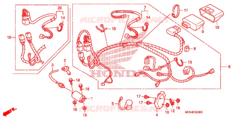 FAISCEAU DES FILS Honda MOTO 450 CRF 2012  CRF450RC