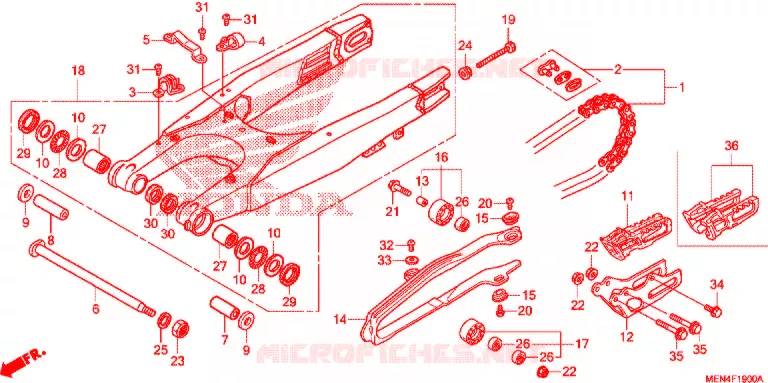BRAS OSCILLANT Honda MOTO 450 CRF 2012  CRF450RC