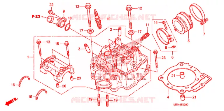 CULASSE Honda MOTO 450 CRF 2012  CRF450RC