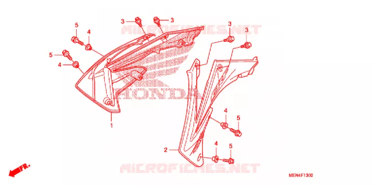 OUIES DE RADIATEUR Honda MOTO 450 CRF 2012  CRF450RC