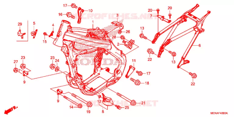 CADRE Honda MOTO 450 CRF 2013  CRF450RD