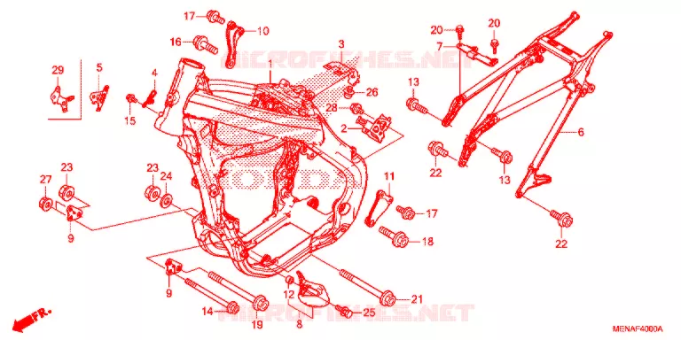 CADRE Honda MOTO 450 CRF 2013  CRF450RD