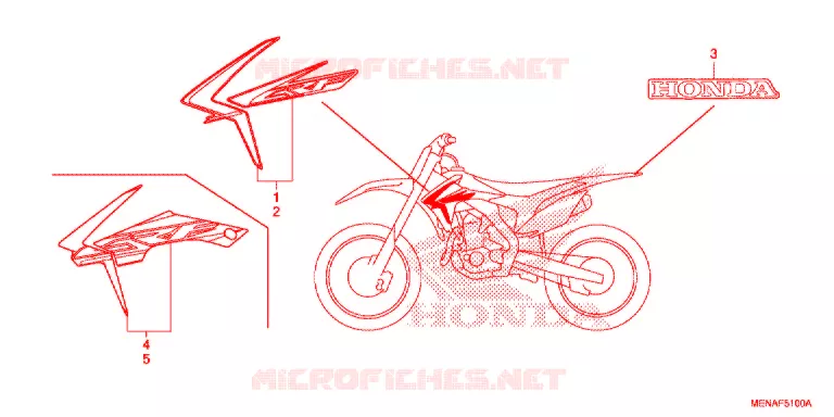 AUTOCOLLANTS Honda MOTO 450 CRF 2014  CRF450RE
