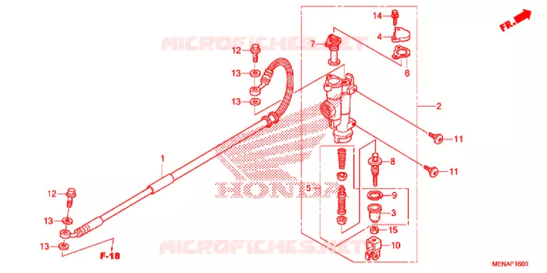 MAITRE CYLINDRE DE FREIN ARRIERE Honda MOTO 450 CRF 2015  CRF450RF