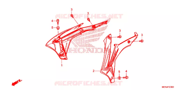 OUIES DE RADIATEUR Honda MOTO 450 CRF 2016  CRF450RG