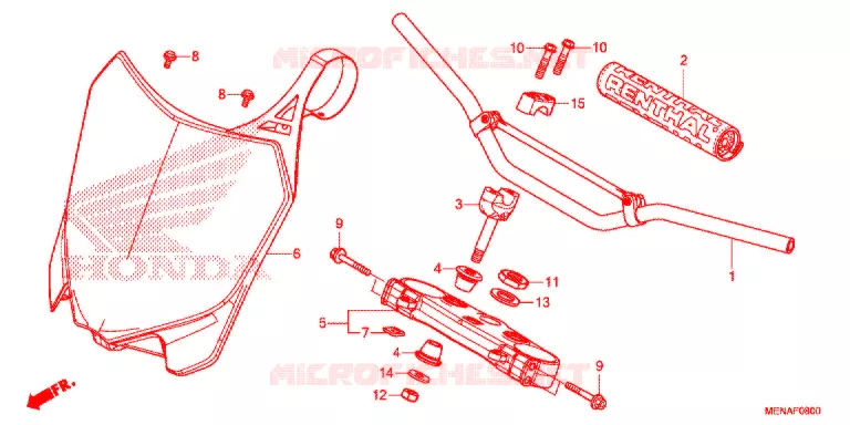 GUIDON - TE DE FOURCHE Honda MOTO 450 CRF 2016  CRF450RG