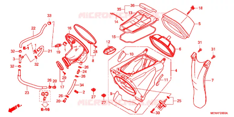 FILTRE A AIR Honda MOTO 450 CRF 2016  CRF450RG