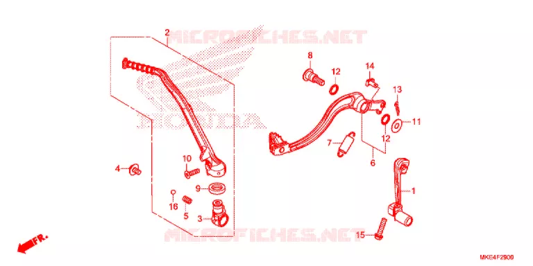 PEDALE - KICK Honda MOTO 450 CRF 2017  CRF450RH