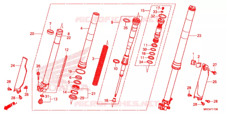 FOURCHE Honda MOTO 450 CRF 2017  CRF450RXH