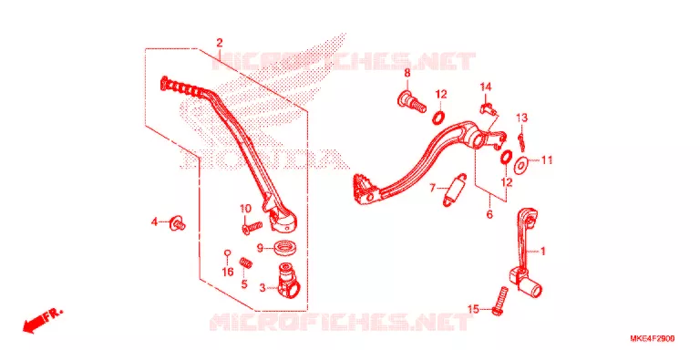 PEDALE - KICK Honda MOTO 450 CRF 2017  CRF450RXH