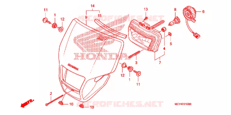 PHARE Honda MOTO 450 CRF 2005  CRF450X5