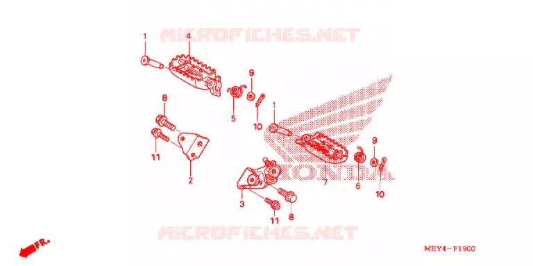 REPOSE PIED Honda MOTO 450 CRF 2006  CRF450X6