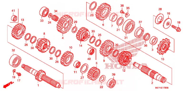 BOITE DE VITESSES Honda MOTO 450 CRF 2008  CRF450X8