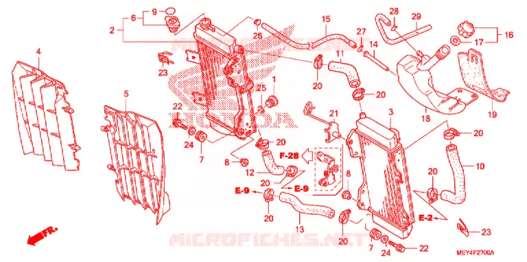 RADIATEUR Honda MOTO 450 CRF 2009  CRF450X9