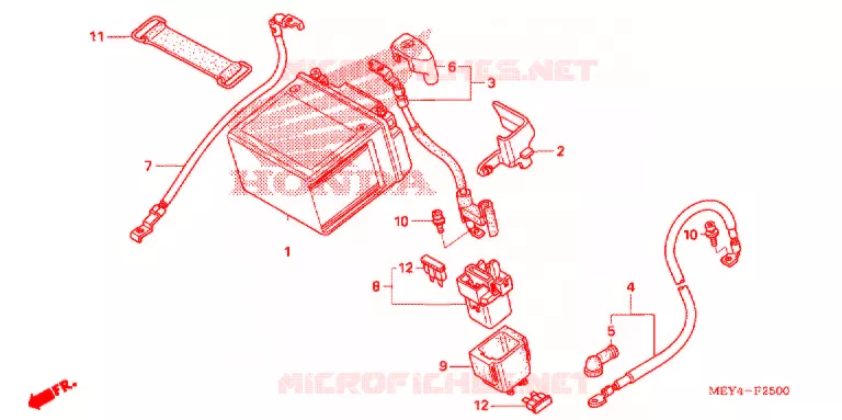 BATTERIE Honda MOTO 450 CRF 2009  CRF450X9