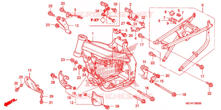 CADRE Honda MOTO 450 CRF 2009  CRF450X9