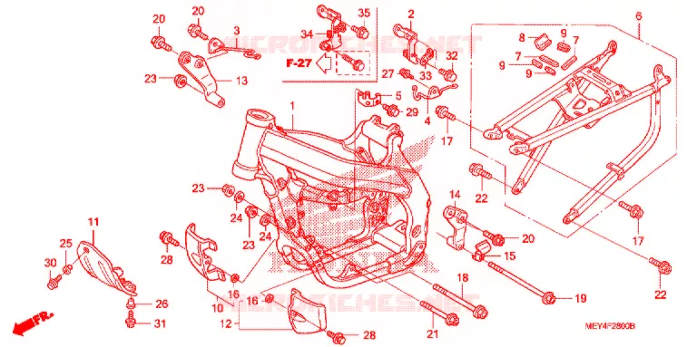 CADRE Honda MOTO 450 CRF 2012  CRF450XC