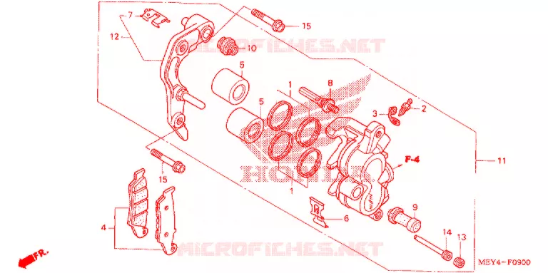 ETRIER DE FREIN AVANT Honda MOTO 450 CRF 2013  CRF450XD