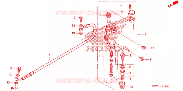 MAITRE-CYLINDRE DE FREIN ARRIERE Honda MOTO 450 CRF 2013  CRF450XD