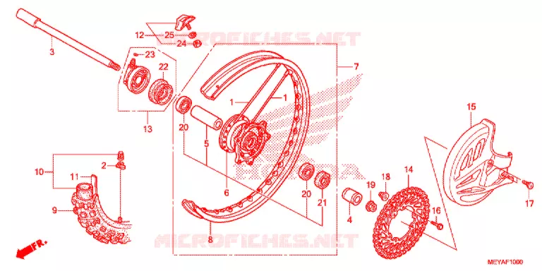 ROUE AVANT Honda MOTO 450 CRF 2014  CRF450XE