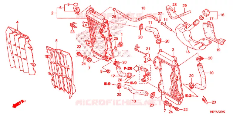 RADIATEUR Honda MOTO 450 CRF 2015  CRF450XF