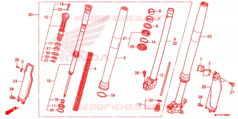 FOURCHE Honda MOTO 450 CRF 2015  CRF450XF